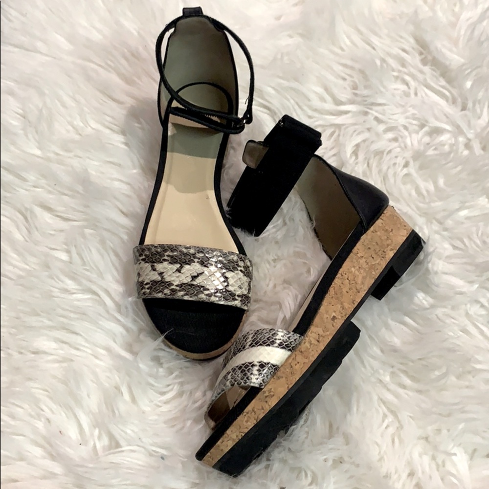 Jimmy Choo snakeskin sandal, ankle strap